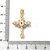 Brass Micro Pave Cubic Zirconia Pendants KK-C090-39G-4