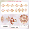 26pcs 13 styles Glass Connector Charms GLAA-PH0002-86-4