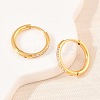 304 Stainless Steel Clear Cubic Zirconia Hoop Earrings EJEW-L307-05G-2
