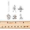 70Pcs 7 Styles Tibetan Style Alloy Message Pendants TIBEP-FS0001-36-5