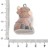 Flocking Opaque Resin Pendants FIND-E060-01A-3