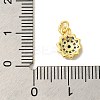 Real 18K Gold Plated Rack Plating Brass Micro Pave Cubic Zirconia Pendants Charms KK-S396-01G-3