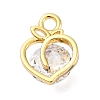 Brass Cubic Zirconia Pendants KK-A240-12G-1