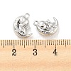 Brass Micro Pave Cubic Zirconia Pendants KK-E090-23P-3