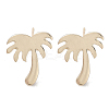 Coconut Tree Alloy Studs Earrings for Women EJEW-H309-07KCG-1