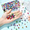 350Pcs 4 Styles Laser Opaque Acrylic Beads OACR-CJ0002-22-4