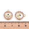 Rack Plating Alloy Rhinestone Pendants PALLOY-T091-22B-G-3