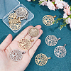 12Pcs 2 Colors 201 Stainless Steel Pendants STAS-UN0053-69-4
