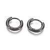 304 Stainless Steel Huggie Hoop Earrings EJEW-F111B-13mm-B-1