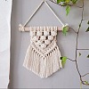 Cotton Cord Macrame Woven Tassel Wall Hanging MAKN-PW0001-015G-1