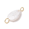 Natural Keshi Pearl Connector Charms PALLOY-JF04243-03-5