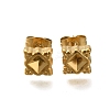 Ion Plating(IP) 304 Stainless Steel Rhombus Stud Earrings for Women EJEW-M028-06G-1