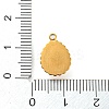 Natural Chalcedony 304 Stainless Steel Teardrop Charms G-D075-01G-02-3