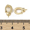 Brass Micro Pave Clear Cubic Zirconia Fold Over Clasps KK-I719-32G-3