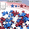 240Pcs Wooden Five-pointed Stars Display Decoration DIY-SP0004-01-2