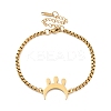 Moon 304 Stainless Steel Link Bracelets BJEW-M097-02G-4