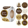 500Pcs Christmas Theme Round Stickers LS-AJEW-S090-04F-1