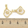 Brass with Clear Cubic Zirconia with Sea Shell Charms KK-Q820-14G-3