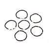 6Pcs 6 Style Natural Shell & Glass Star & Round Beaded Stretch Bracelets Set for Women BJEW-JB09945-02-4