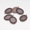Zinc Alloy Pendant Settings for Cabochon & Rhinestone X-PALLOY-A15257-R-FF-1