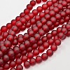 Baking Paint Transparent Glass Bead Strands GLAA-S031-6mm-14-1