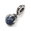 Dragon Claw 316 Surgical Stainless Steel & Round Natural Lapis Lazuli Pendant Decoration STAS-Z165-07AS-02-2
