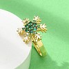 Snowflake Rotatable Open Cuff Rings for Women LS-RJEW-R007-01G-3