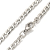 Non-Tarnish Flat Round with Saint Miller Archangel Pendant Necklaces LS-NJEW-S422-03P-3