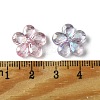 UV Plating Iridescent Transparent Acrylic Beads OACR-O006-07B-3