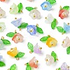 40Pcs Glass & Plastic Pendant PALLOY-FZ00012-4