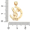 Brass Micro Cubic Zirconia Peg Bail Charms LS-KK-Q794-04C-G-3