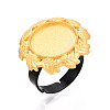 Adjustable Alloy & Iron Bezel Cup Ring Base with Rotatable Tray MAK-T012-01G-1