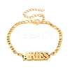Constellation 202 Stainless Steel Figaro Chain Link Bracelets for Women Men LS-AJEW-U006-01G-1