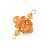 Handmade Porcelain & Glass & Seed Beads Links Connector Charms PALLOY-MZ01367-02-2
