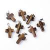 Natural Tiger Eye Pendants G-J354-04-1