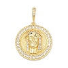 Brass Micro Pave Cubic Zirconia Pendants KK-D317-123G-1