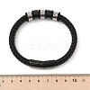 Braided Leather Cord Bracelets for Men BJEW-Z081-11EB-01-5