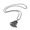 201 Stainless Steel Enamel Pendant Necklace NJEW-K253-17P-2