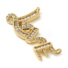 Valentine's Day Rack Plating Brass Micro Pave Clear Cubic Zirconia Pendants KK-C047-13G-2