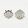 Non-Tarnish 201 Stainless Steel Sew on Prong Settings LS-STAS-T032-08-8mm-2