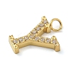 Ion Plating(IP) 304 Stainless Steel Micro Pave Cubic Zirconia Pendants STAS-Z107-03G-24-2