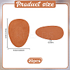 20Pcs Arch Suede Fabric Non-Slip Shoes Pads AJEW-PH0007-57A-2