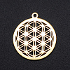 304 Stainless Steel Sacred Geometry Pendants LS-STAS-S105-JN899-2-1