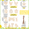 Easter Theme Unfinished Wood Pendant Decorations HJEW-WH0043-58-2