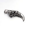 Vintage 304 Stainless Steel Dragon Tusk Big Pendants STAS-F011-36A-2