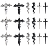 48Pcs 8 Style Tibetan Style & Gothic Style Alloy Pendants FIND-SC0007-27-1
