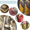 Ethnic Embroidered Polyester Sequins Trim Ribbon OCOR-WH0070-136A-3