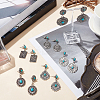 6 Pairs 6 Style Rhombus & Rectangle & Oval Synthetic Turquoise Dangle Stud Earrings EJEW-AN0001-05-7