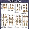 8 Pairs 8 Style Zinc Alloy Dangle Stud Earrings for Women EJEW-AN0003-16-7