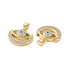 Brass Micro Pave Cubic Zirconia Pendants ZIRC-P106-58G-3
